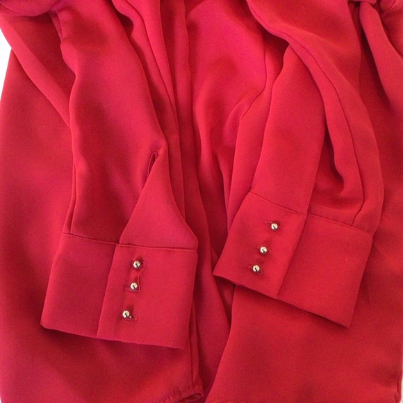 Zara, Red Office Shirt - Picture 3 of 5
